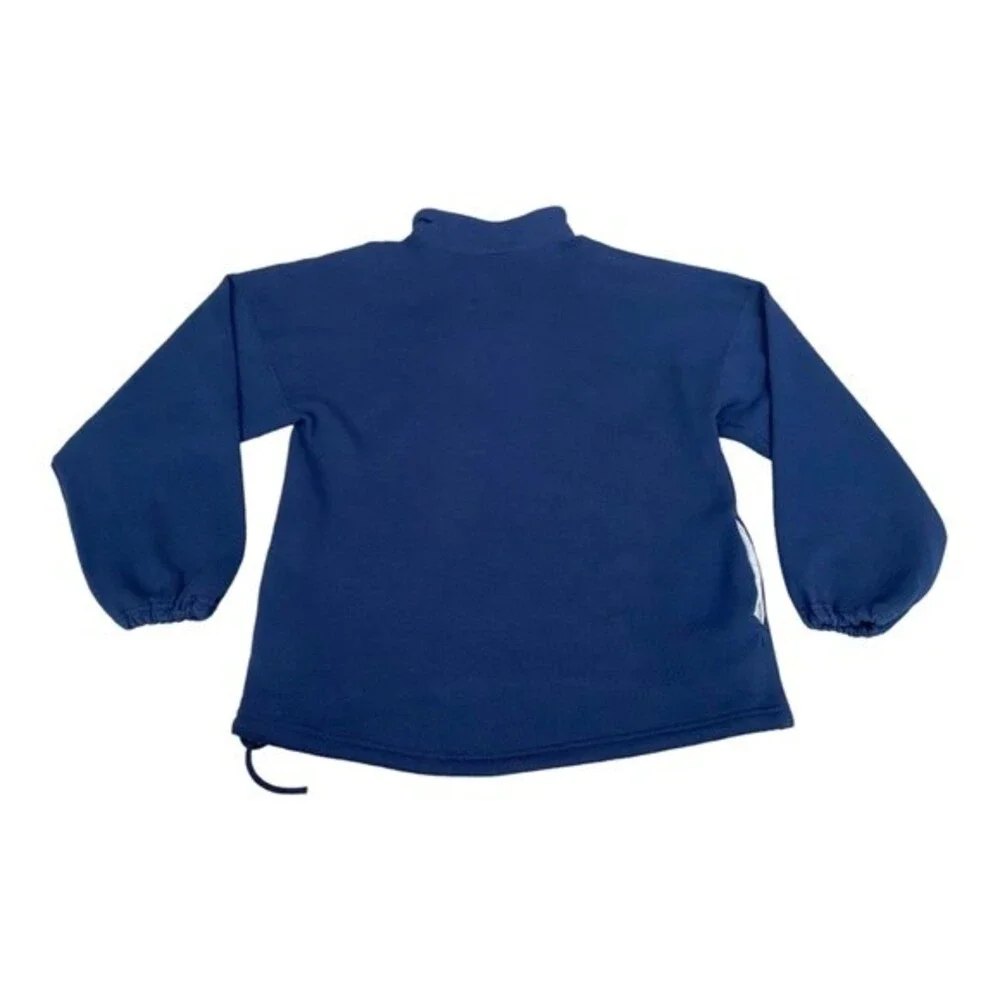 Vintage 90s Russell Athletic Navy Blue Quarter Zip Fleece Sweatshirt, Size Large